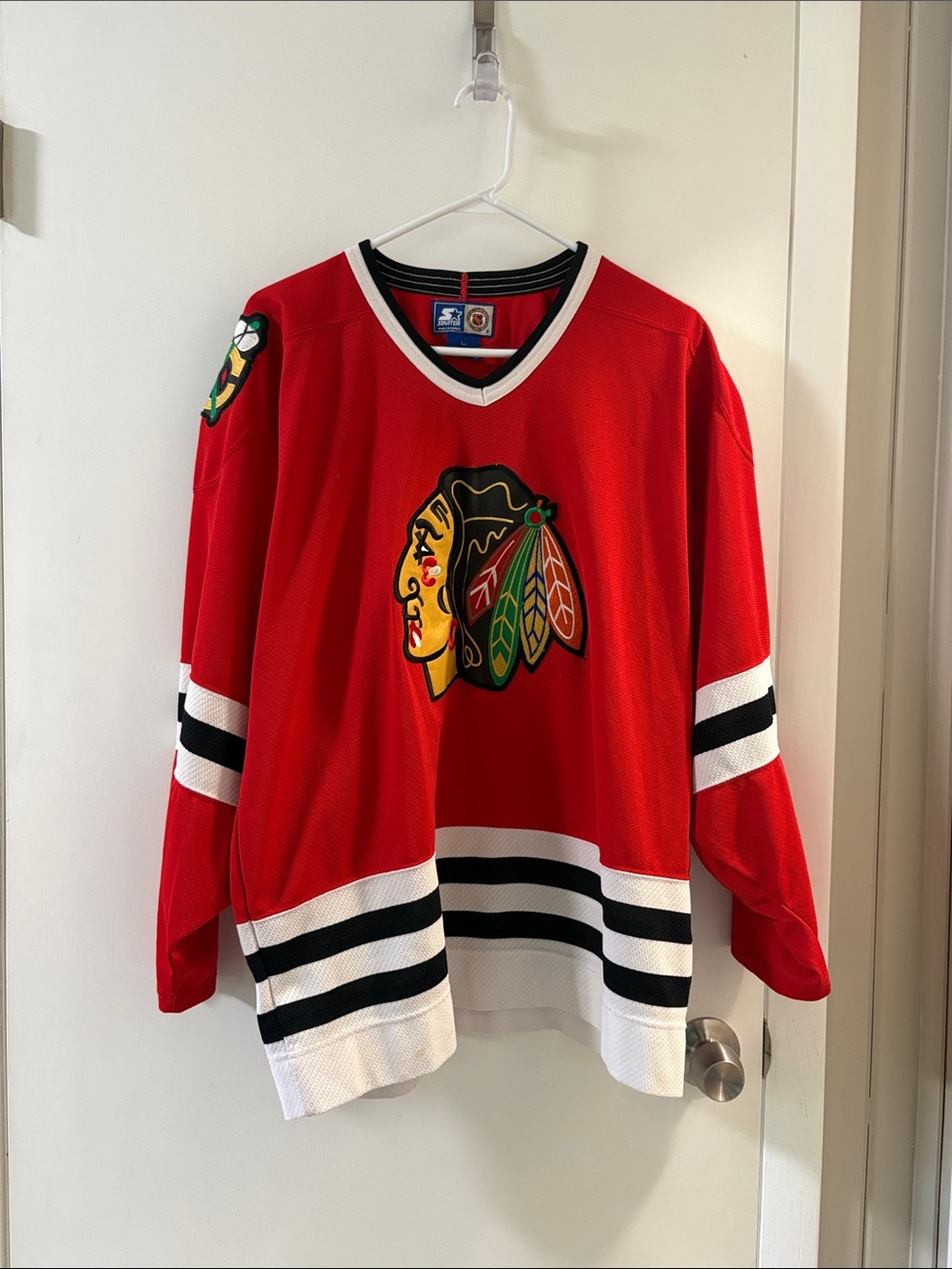 STARTER Red and Blue NHL Licensed Hockey Jersey Tag